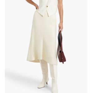 TIBI Wool-blend elegant cream midi skirt NEW